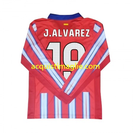 Divisa di Calcio Atlético Madrid Julian Alvarez 19 Prima 2024/2025 Manica Lunga